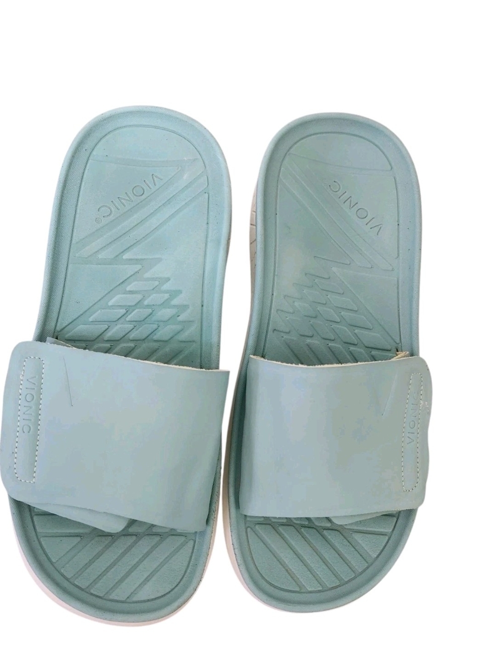 Vionic Rejuvenate Recovery Slide Sandals Teal Blue Men 10.5 Women 12 Adjustable - Picture 7 of 13